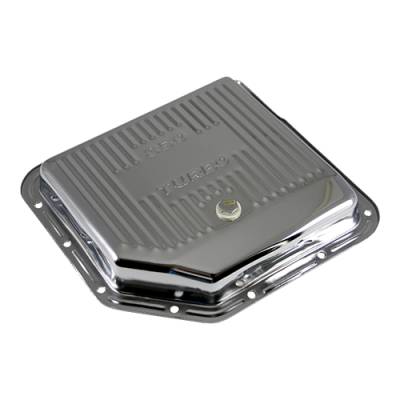 Assault Racing Products - GM Chevy Turbo 350 Chrome Automatic Transmission Pan - Stock Capacity TH350