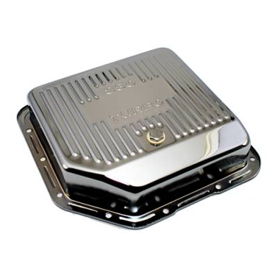 Assault Racing Products - GM Chevy Turbo 350 Chrome Deep Transmission Pan - Extra Capacity Automatic TH350