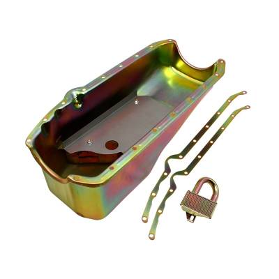 KMJ Performance Parts - Small Block Chevy Zinc Oil Pan W/ STD. Volume Pickup 327 350 400 IMCA SBC