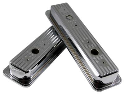 Assault Racing Products - 1987-00 SBC Chevy GMC Chrome Centerbolt Valve Covers Tall Style 5.0 305 5.7 350 ARC A9705