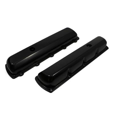 Assault Racing Products - 1964-1980 Oldsmobile 350 455 Black Steel Short Valve Covers - 330 400 425 V8