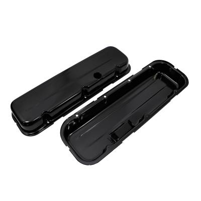 Assault Racing Products - 1965-1995 BBC Black 396 427 454 Short 2-5/8" Steel Valve Cover Chevy Big Block