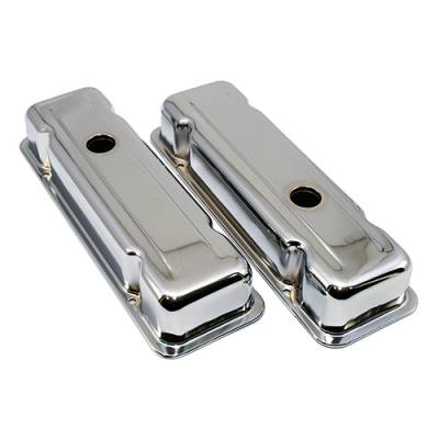 Assault Racing Products - 1980-1984 Chevy 229ci V6 Chrome Steel Valve Covers GM Malibu Monte Carlo Camaro