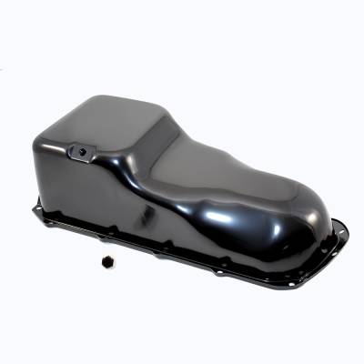 Assault Racing Products - 59-81 Pontiac 350 455 Black Oil Pan - Stock Capacity 301 326 389 400 421 428 V8