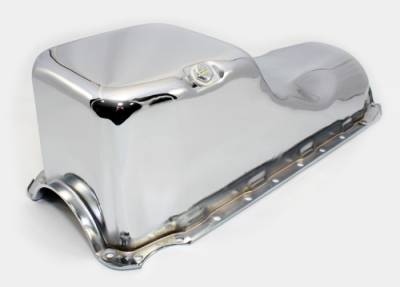 Assault Racing Products - 65-90 Chevy 396 454 Chrome Oil Pan - Stock Capacity 402 427 Big Block BBC