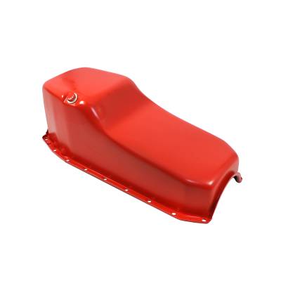 Assault Racing Products - 80-85 Small Block Chevy SBC 283-305-327-350 Stock Capacity Oil Pan Orange Finish