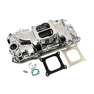 Assault Racing Products - BBC Big Block Chevy 396 Oval Port Polished Aluminum Intake Manifold Power Plus