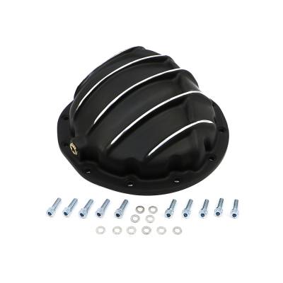 Assault Racing Products - Black Aluminum Finned Differential Cover Chevy GM 12Bolt 12 Bolt Rear Axle