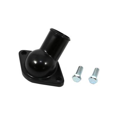 Assault Racing Products - Chevy V8 45 degree Black Water Neck Thermostat Housing Small Big Block 350 454