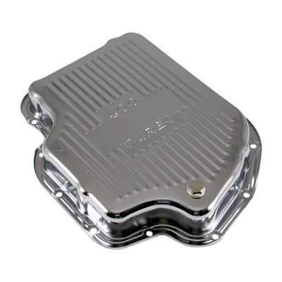 Assault Racing Products - GM Chevy Turbo 400 Chrome Automatic Transmission Pan - Stock Capacity TH400