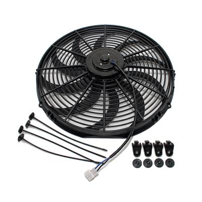 Assault Racing Products - High Performance 8" ATV UTV Black Electric Radiator Cooling Fan w/ Mounting Kit