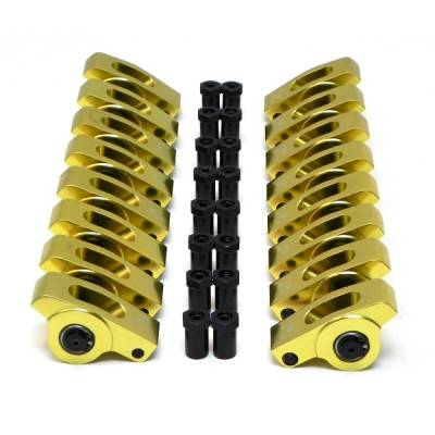 Assault Racing Products - SBC Small Block Chevy 327 350 400 Aluminum Roller Rockers Arms Kit 1.5 Ratio 3/8