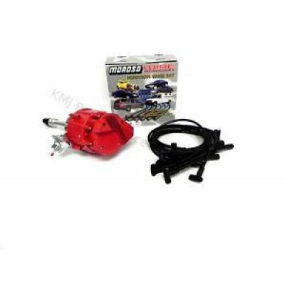 KMJ Performance Parts - Big Block Chevy 454 HEI Distrtibutor Moroso Spark Plug Wires Over Valve Cover