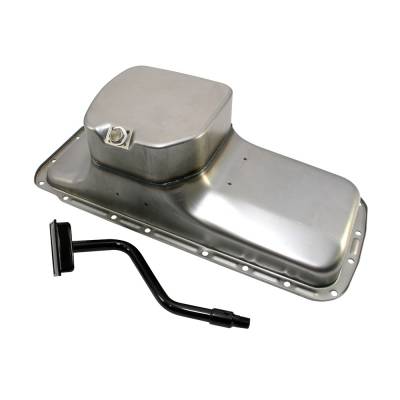 KMJ Performance Parts - BB Mopar 7qt Steel Oil Pan and 1/2 Hemi Pickup Tube Center Sump 383 400 426 440