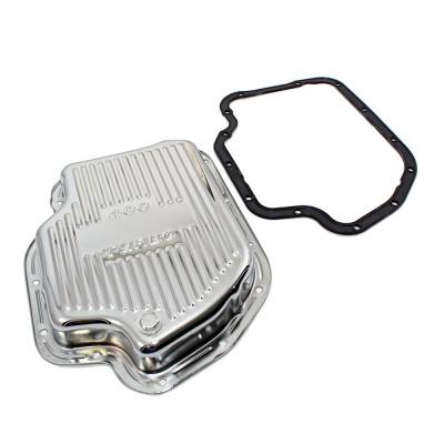 KMJ Performance Parts - GM Chevy Turbo 400 Chrome Automatic Transmission Pan Stock Cap. TH400 W/ Gasket