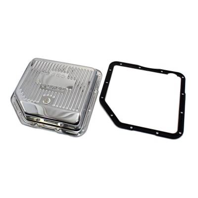 KMJ Performance Parts - GM Chevy Turbo 350 Chrome Automatic Transmission Pan Stock Cap. TH350 W/ Gasket