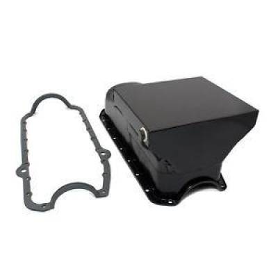 KMJ Performance Parts - Small Block Chevy 1958-79 350 400 SBC Black Drag Style 7qt. Oil Pan W/ Gasket