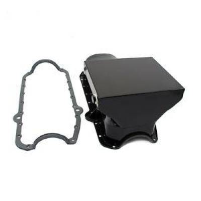 KMJ Performance Parts - Black 80-85 SBC Drag Style Race 7qt. Oil Pan 305 350 Chevy Small Block W/ Gasket