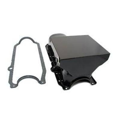 KMJ Performance Parts - 86-02 SBC Chevy Black 7qt Drag Style Oil Pan 1 Pc Main Seal 305 350 W/ Gasket