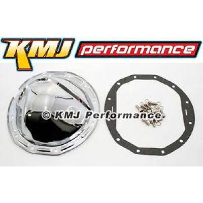 KMJ Performance Parts - GM Chevy Chrome Steel Rear Differential Cover 8.875"; Ring Kit Gaskets & 12 Bolts