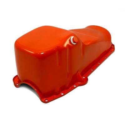 Assault Racing Products - 58-79 SBC Chevy Orange Oil Pan - Stock Capacity 283 305 327 350 400 Small Block