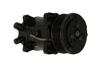 KMJ Performance Parts - A/C Air Conditioning Compressor Serpentine-Belt Pulley Sanden 508 Style Black - KMJ HC5002BK