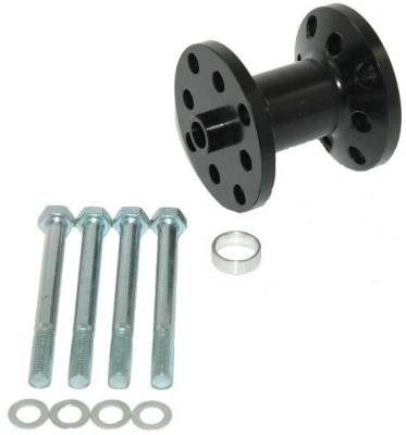 Assault Racing Products - 2.75" Billet Black Aluminum Universal Fan Spacer - Ford/Chevy Stock Car Modified