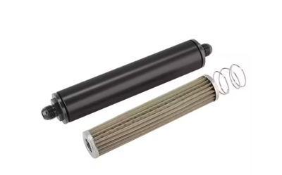 Speedway Motors  - Black 10 Inch -10 AN Aluminum High Flow Fuel Filter, Stainless Element SPD 11735-10