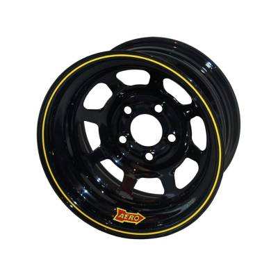 Aero Race Wheels - Aero Wheels 50-174740 Black 15" x 7" - 5 x 4.75" Pattern - 4" Back Spacing