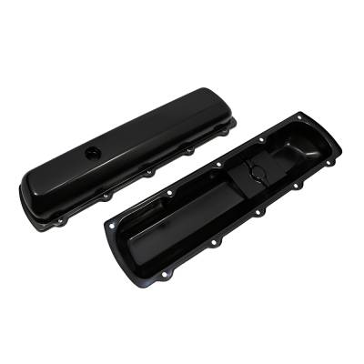 Assault Racing Products - 1964-1980 Oldsmobile 350 455 Black Steel Short Valve Covers - 330 400 425 V8 - Image 2