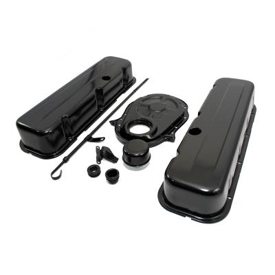 Assault Racing Products - 1965-95 BBC Chevy 454 Black Dress Up Kit Tall Valve Covers 396 402 427 Big Block - Image 2