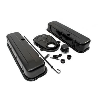 Assault Racing Products - 1965-95 BBC Chevy 454 Black Dress Up Kit Tall Valve Covers 396 402 427 Big Block - Image 3