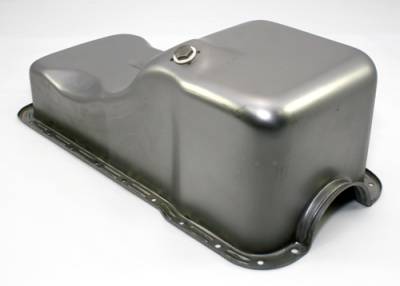 63-96 SBF Ford 302 Front Sump Raw Steel Oil Pan - Small Block 260 289 5.0