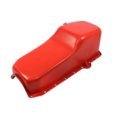 Assault Racing Products - 80-85 Small Block Chevy SBC 283-305-327-350 Stock Capacity Oil Pan Orange Finish - Image 3