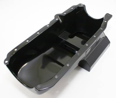 Assault Racing Products - 86-02 SBC Chevy Black 7qt Drag Style Oil Pan - 1 Pc Rear Main Seal 305 350 5.7 - Image 2