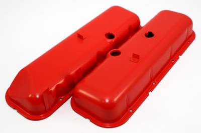 Assault Racing Products - BBC Chevy 396 454 Orange Steel Valve Covers Tall Style w/ Power Brake Recess - Image 2