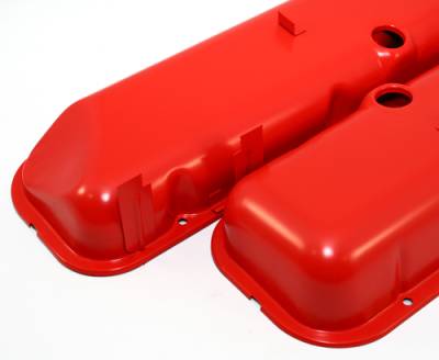 Assault Racing Products - BBC Chevy 396 454 Orange Steel Valve Covers Tall Style w/ Power Brake Recess - Image 4