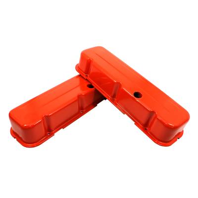 Assault Racing Products - Big Block Chevy 454 Orange Steel Valve Covers Tall Style - BBC 396 402 427 - Image 3