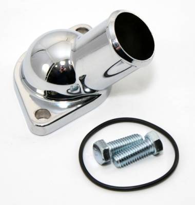 Assault Racing Products - Chevy V8 45 degree Chrome Water Neck Thermostat Housing Small Big Block 350 454 - Image 2