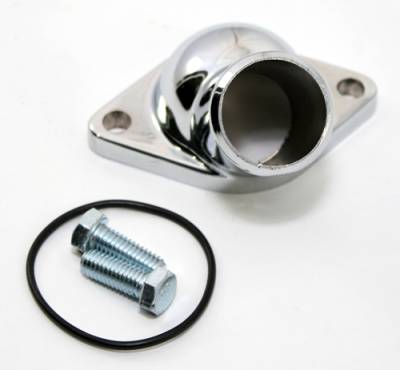 Assault Racing Products - Chevy V8 45 degree Chrome Water Neck Thermostat Housing Small Big Block 350 454 - Image 3