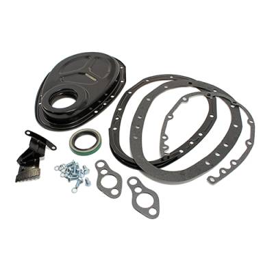 Assault Racing Products - SBC Chevy 2 Piece EDP Black Timing Chain Cover -3 05 327 350 400 Small Block - Image 3