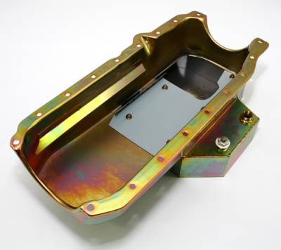 Assault Racing Products - SBC Small Block Chevy Champ Style Zinc Oil Pan 8QT 86+ 1 Piece Rear Main Vortec - Image 3