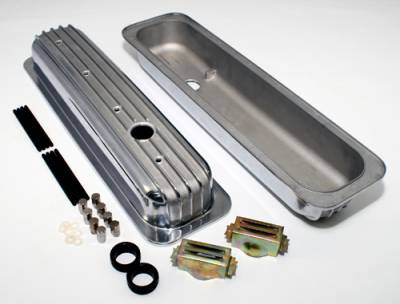 Assault Racing Products - Small Block 350 Retro Vortec TBI Chevy Finned Aluminum Short Style Valve Covers - Image 2