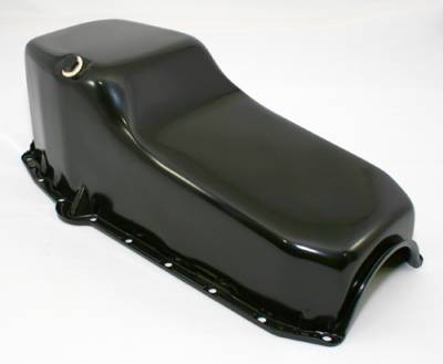 Assault Racing Products - Small Block Chevy 58-79 Stock Capacity Black Painted Oil Pan 327 350 400 SBC - Image 2