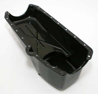 Assault Racing Products - Small Block Chevy 58-79 Stock Capacity Black Painted Oil Pan 327 350 400 SBC - Image 3