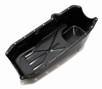 Assault Racing Products - Small Block Chevy 80-85 SBC 283-305-327-350 Stock Capacity Black Painted Oil Pan - Image 3