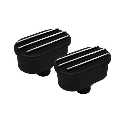 Assault Racing Products - Retro Finned Black Aluminum Valve Cover Breather Push In with Raised Fins - Image 3