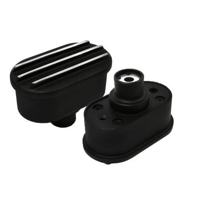 Assault Racing Products - Retro Finned Black Aluminum Valve Cover Breather Push In with Raised Fins - Image 4