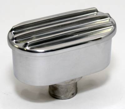 Assault Racing Products - Retro Finned Polished Aluminum Valve Cover Breather Push In with Raised Fins - Image 2