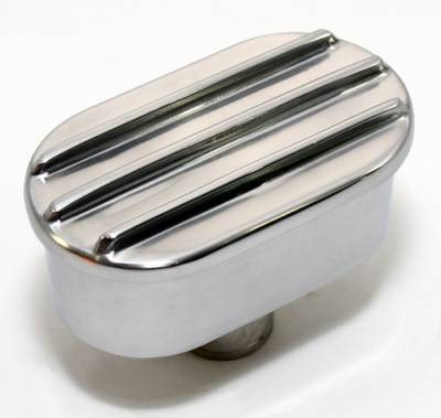 Assault Racing Products - Retro Finned Polished Aluminum Valve Cover Breather Push In with Raised Fins - Image 3